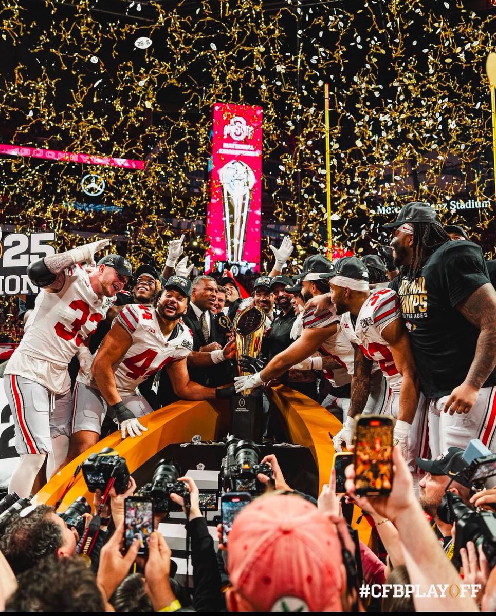 repeatNick's tweet photo. as a man, there is very little in life that comes as close to the feeling of your lifelong favorite team(s) winning a championship. I got to watch BOTH my alltime-favorite teams win in 2025 😁🥳😤 and up to 3 total in my career of watching sports counting 2014 OSU's ring https://t.co/JixcOg60ok