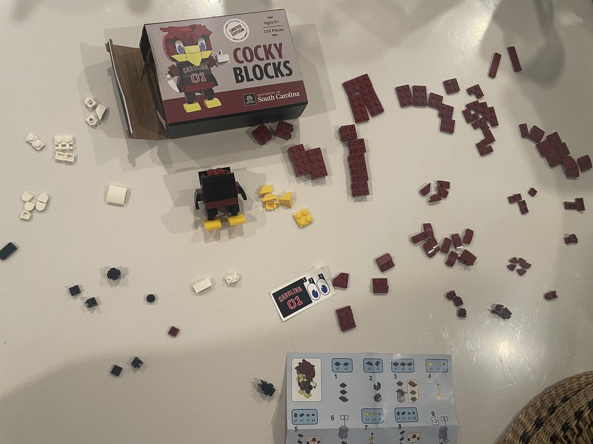 tfma1203's tweet photo. Just put the #give4garnet 150 pieces Cocky Blocks together! https://t.co/z7PdkBphL1