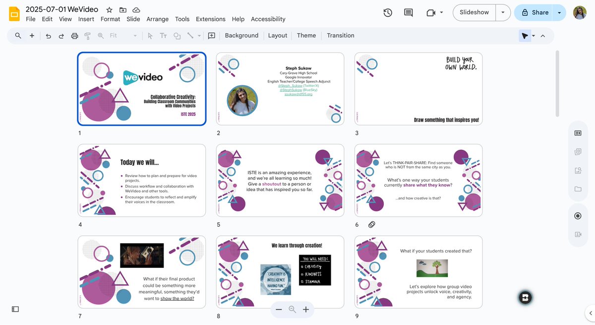 Steph_Sukow's tweet image. Presentation 2 of 3 is DONE. I'm so pumped to connect with amazing educators at #ISTELive in just a few days! #edtech #professionallearning @ISTEofficial @WeVideo