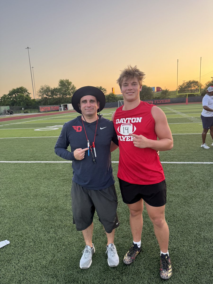 Wyatt Reifschneider (@wyattreif19) on Twitter photo Had a great camp tonight <a href="/DaytonFootball/">Dayton Football</a>. Thank you <a href="/TDAndrews4/">Coach Trevor Andrews</a> for having me and thank you <a href="/John_bowes_/">John Bowes</a> and <a href="/CoachBirach/">William Birach</a> for coaching me. Had a great camp tonight <a href="/DaytonFootball/">Dayton Football</a>. Thank you <a href="/TDAndrews4/">Coach Trevor Andrews</a> for having me and thank you <a href="/John_bowes_/">John Bowes</a> and <a href="/CoachBirach/">William Birach</a> for coaching me.