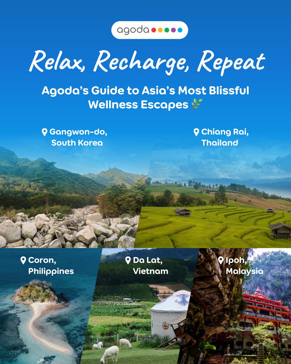 Time to treat yourself, because self-care is the ultimate flex ✨ Agoda's guide to Asia's most blissful wellness escapes is here!

🌏 Ready to relax, recharge, and repeat?
Book your trip now and enjoy 10% off—use code AGODA10 at checkout or click the link in bio! 🌟

#Agoda