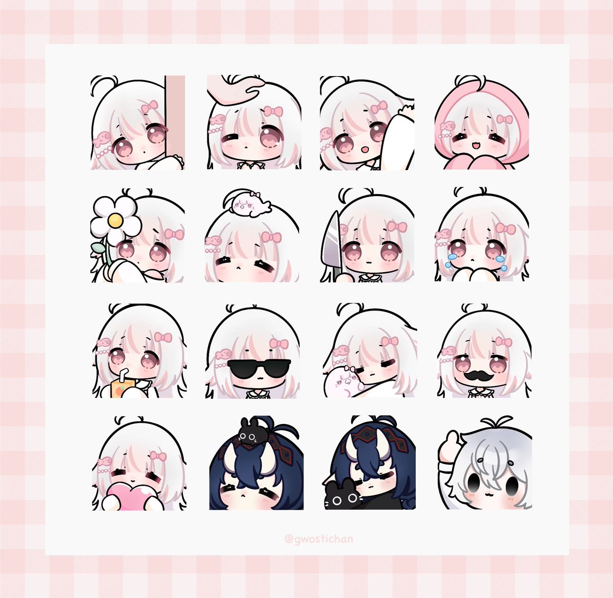 Hana new emotes by <a href="/gwostichan/">Gwosti 🤍</a> !! 🧁🦭
#seallustrations