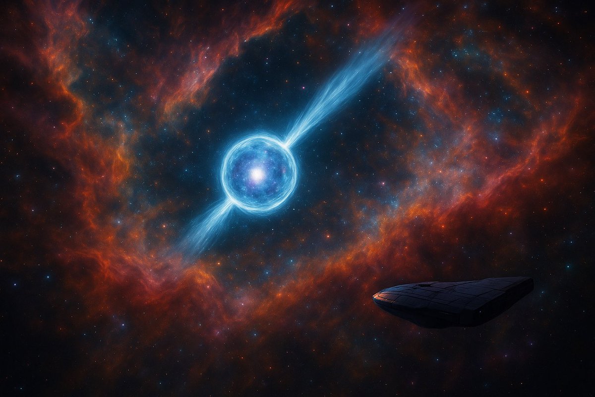 TimeMasquerade's tweet image. The Argo drifts toward a #pulsar, veiled in the shroud of a planetary nebula, in search of the answer to a primordial question.

#SpaceOpera  #sciencefiction