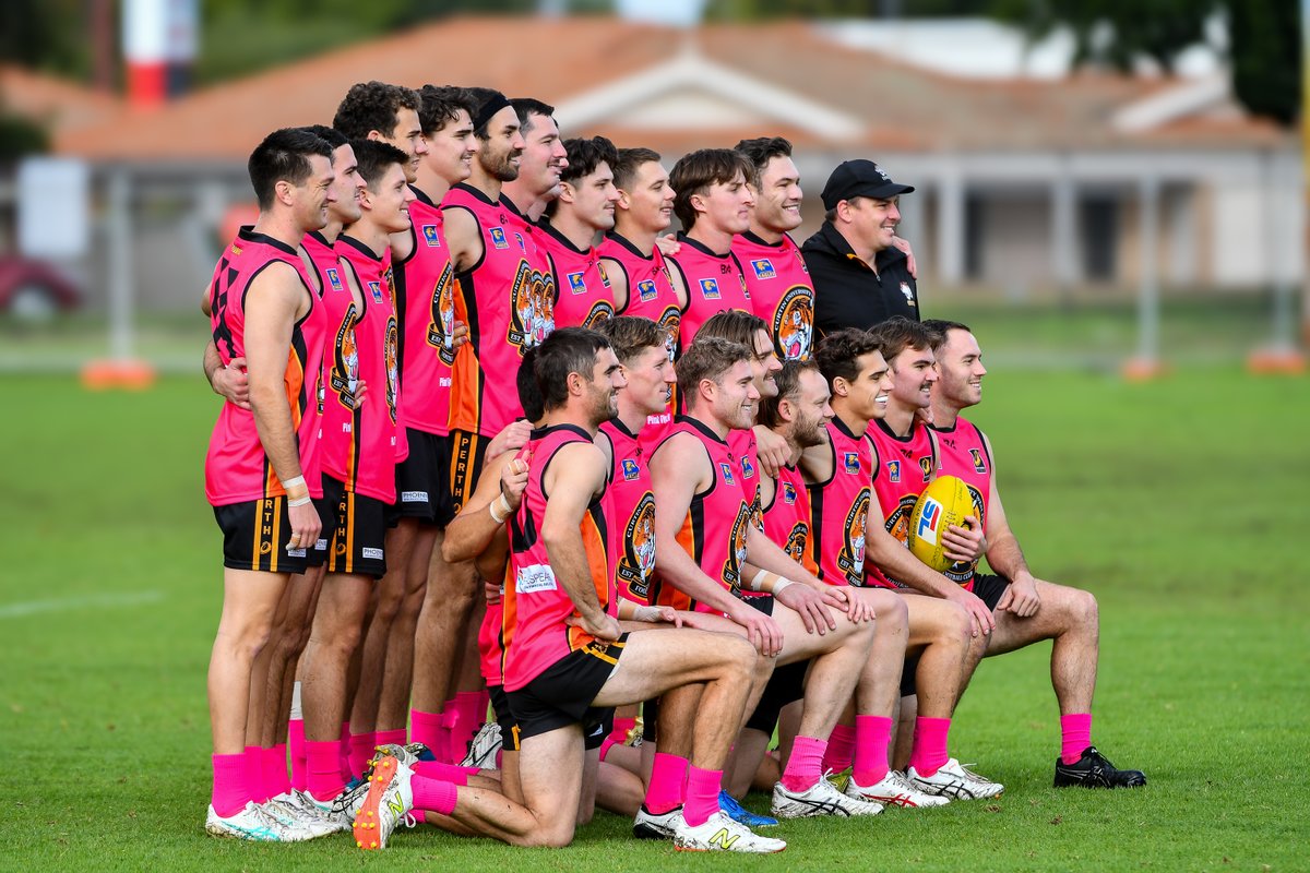 Curtin Uni Wesley Football Club were looking sharp in their Pink Tiger guernseys during their weekend clash with North Fremantle Football Club! 🩷

The club has raised over $13,000 for the McGrath Foundation in support of breast cancer awareness -  an incredible effort both on