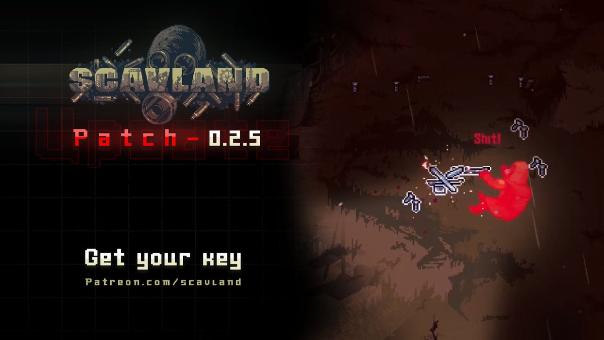 ☢️Scavland v0.2.5 is Live to all Patreon Supporters

New weather system, persistent trader stock, catastrophic weapon failures, death loot logs, and more.

Full patch notes live on Discord and Patreon. 
Play early, test features, shape the wasteland:
🔗 patreon.com/scavland