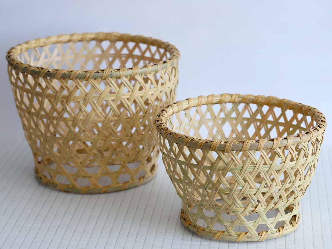 120年に一度の開花で枯れた希少なスズ竹細工「スズ竹茶椀籠／野菜籠」完成 prtimes.jp/main/html/rd/p…