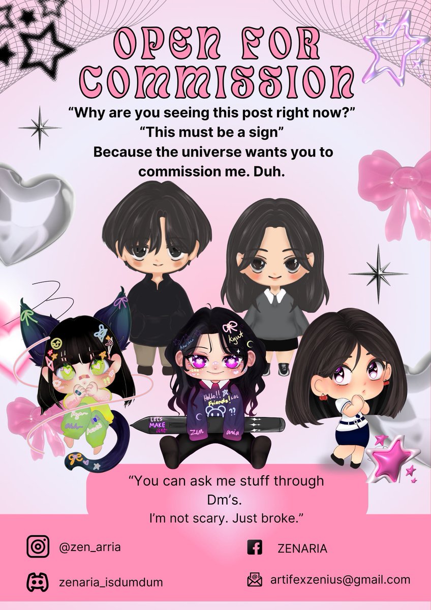 Art_Zenx's tweet photo. “I’m open for #commissions! Prices are negotiable (my mental health is not).” #helpthehungry
#artmoots #ArtistOnTwitter #fanart #custom #personalized #stickertwt #commissionsopen #commissionopen #openforcommissions #Commission #buyart #comeback https://t.co/4sqyf2u8kY