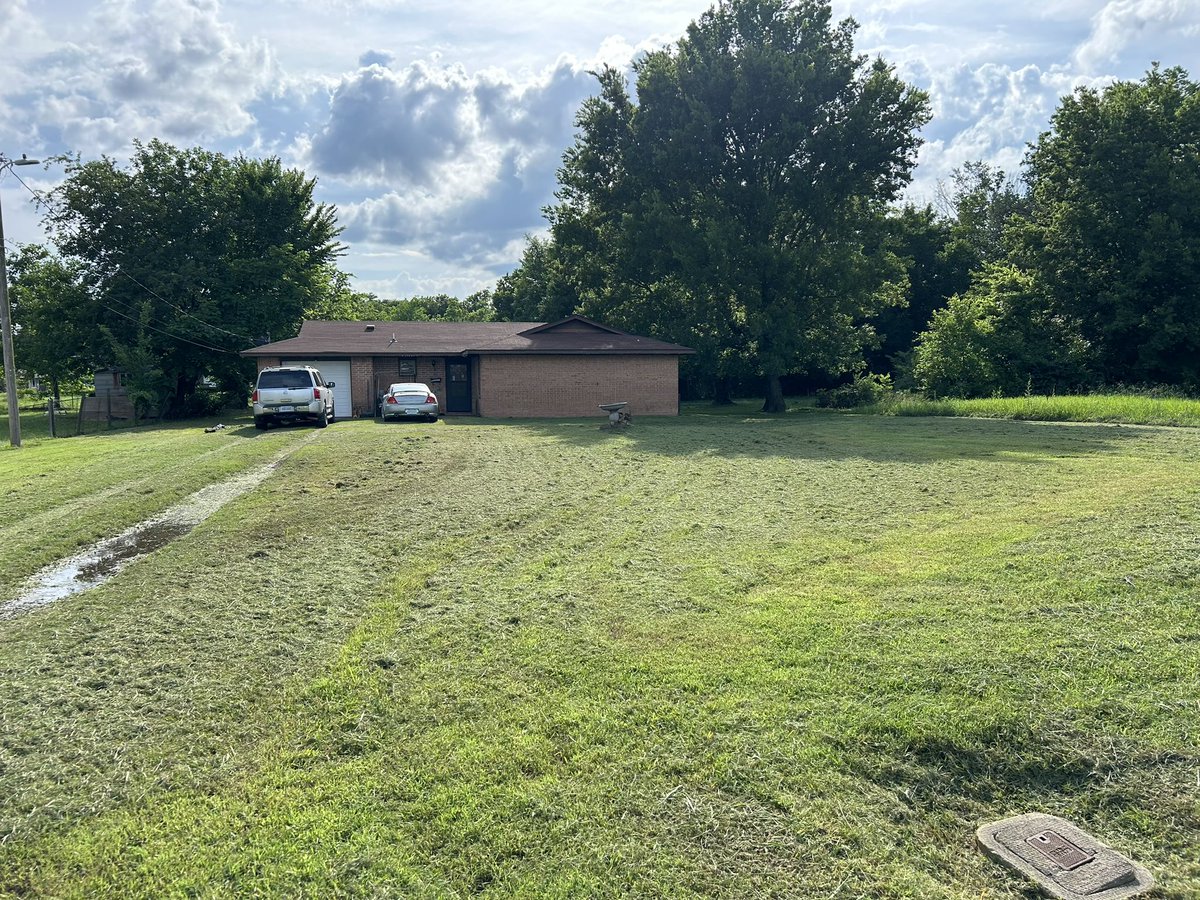 Silas of Muldrow Oklahoma who recently signed up for our 50 yard challenge mowed his first lawn !