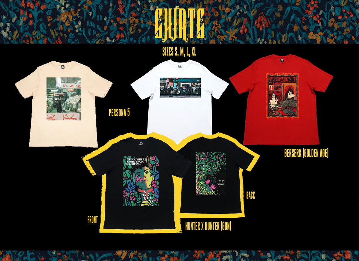 my anime expo (ax) artist alley catalog! i'll be at table C62! really excited to see you there! (1/2)

got fanart of disco elysium, yakuza, persona 5, yuri on ice, berserk, hunter x hunter, dungeon meshi, blue period, death note, elden ring, haikyuu, no home, and some originals!