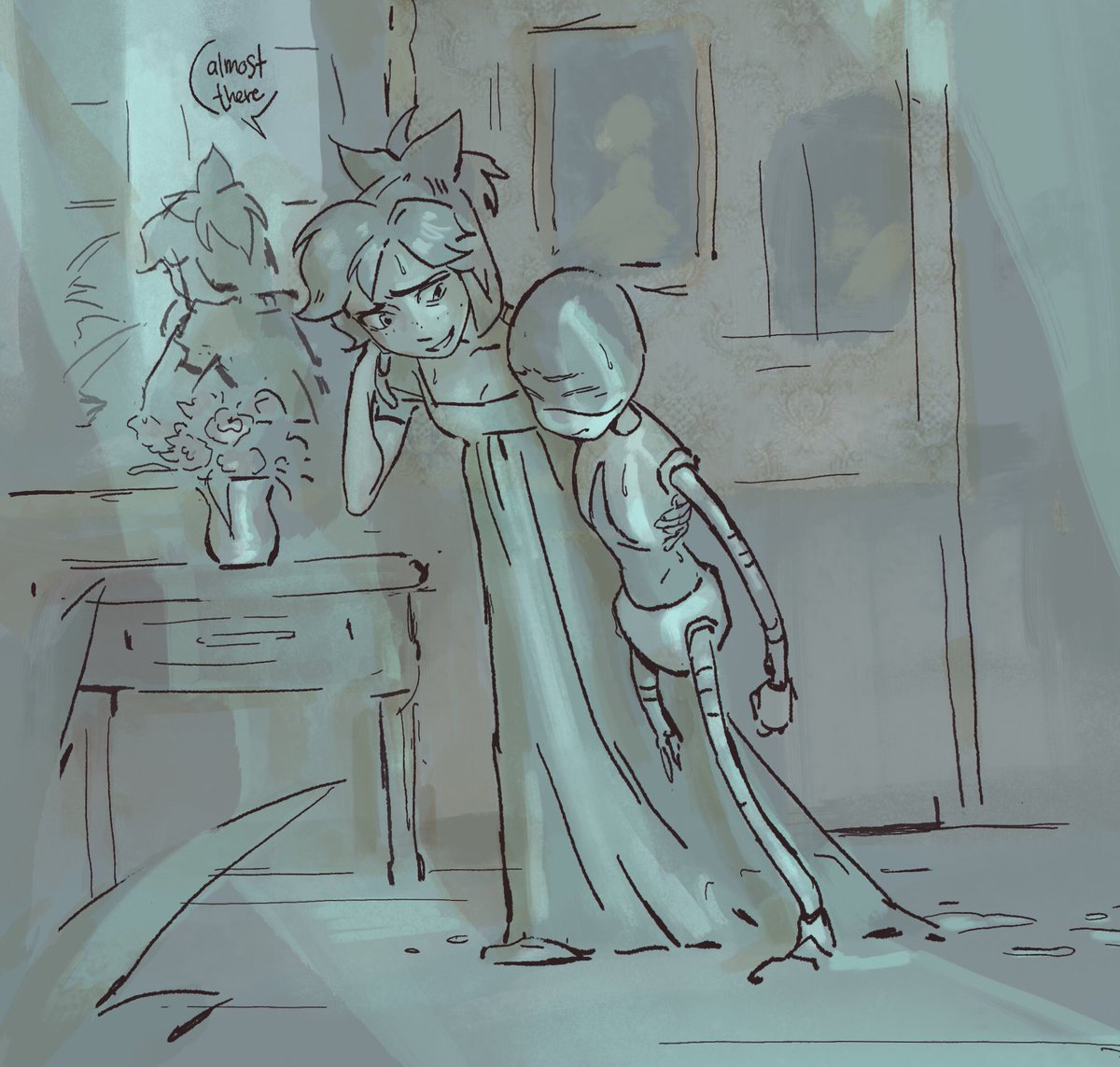 Seraphont's tweet image. warmups! #jessa #murderdrones