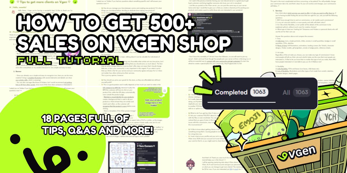 skii_ryu's tweet image. I finally finished the tutorial about...
🌷💚 How to get 500+ sales on #VGenShop ! 💚🌷
♡ If this post gets 500 likes + 50 RTs, unlimited and FREE downloads will be available for 24h
♡ If it reaches 1,5k likes + 100 RTs, another 24h of free + unlimited downloads will be added