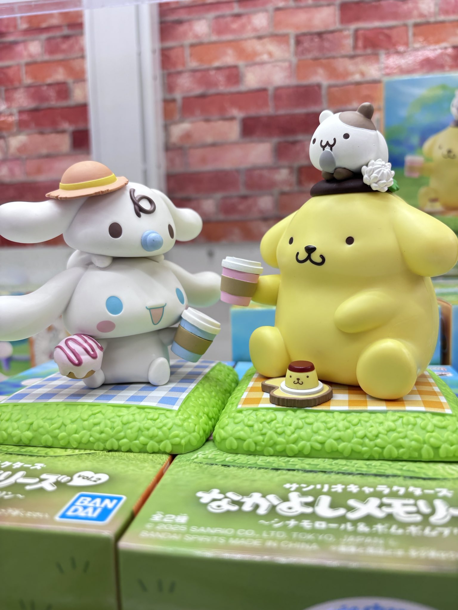 サンリオキャラクターズ　なかよしメモリーズ　シナモロール&ポムポムプリン　8点 仲良くピクニックを楽しむシナモロールとポムポムプリンを立体化