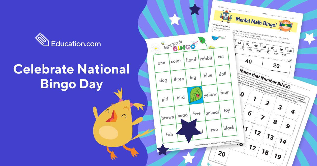National Bingo Day is June 27, so get ready to shout B-I-N-G-O! 🎉 Here are 3 ELA and math printables for K-2 learners who love a little friendly competition. 

Words Game: bit.ly/4l39W8V
Number Bingo: bit.ly/4e8byfq
Mental Math Bingo: bit.ly/4eiwH6N