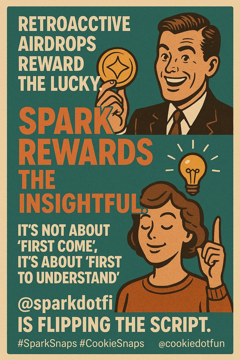 Codervn0706's tweet image. Retroactive airdrops reward the lucky.

Spark rewards the insightful.

It's not about "first come", it's about "first to understand".

@sparkdotfi is flipping the script.

#SparkSnaps #CookieSnaps @cookiedotfun