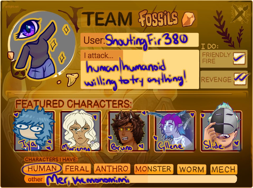 ShoutingFir380's tweet photo. YOU? ME? ARTFIGHT?!? 🫵 Drop your link 🫵

#artfight #artfight2025 #teamfossils https://t.co/AWW2VAMrwC