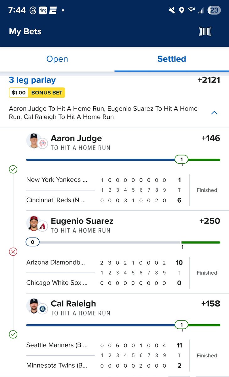 Sundevil_40's tweet photo. @Derek_O @FanDuel Welp https://t.co/6ZOOLYQlpB