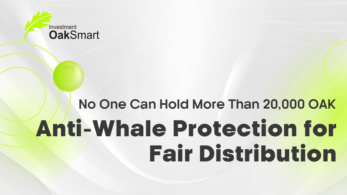 OakSmart_'s tweet photo. 💎 OAK COIN prevents excessive accumulation, protecting market stability and long-term ecosystem value.

🔥 Invest today on https://t.co/2K0H9UCEmZ!

#OAKCOIN #PassiveIncome #FinancialInclusion https://t.co/QrlfOFMHtd