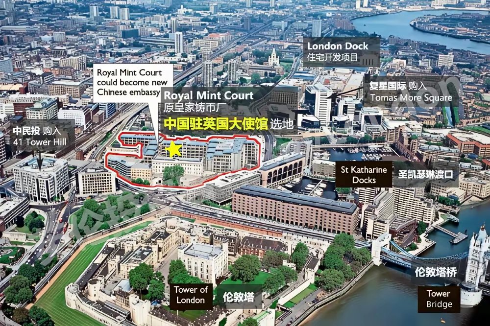 JiaoJiang77073's tweet photo. 中国驻英国大使馆新馆项目，被西方媒体誉为“超级大使馆（Super Embassy）"。它是中国国际地位和国家实力的直观体现，建成后将成为中英合作的里程碑，对中英乃至中欧合作前景具有示范性、建设性意义。项目位于原皇家铸币厂（Royal Mint Court）旧址，美好寓意“Right Moment of China”。 https://t.co/cfPlhvYVIU
