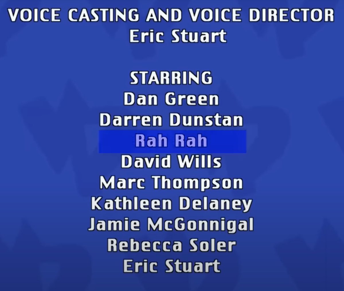 Unknown 4kids Voice Actor

Who's "Rah Rah" ? <a href="/TaraSandsVO/">Tara Jayne Sands</a>