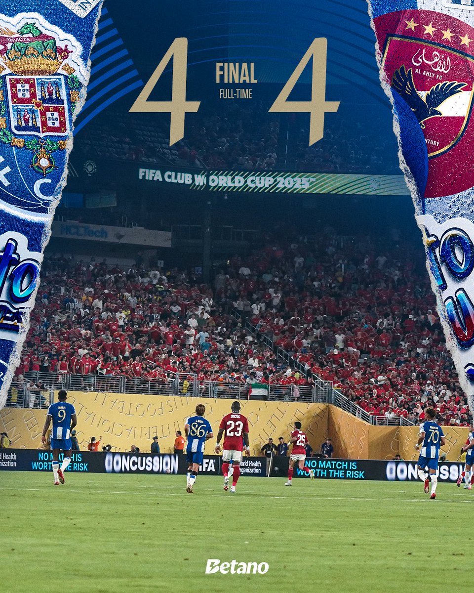 FCPorto's tweet photo. ⏱Final de Jogo / End of the match / Final del Partido
#FIFACWC #TakeItToTheWorld #FCPAASC https://t.co/bR2CSPQ73c