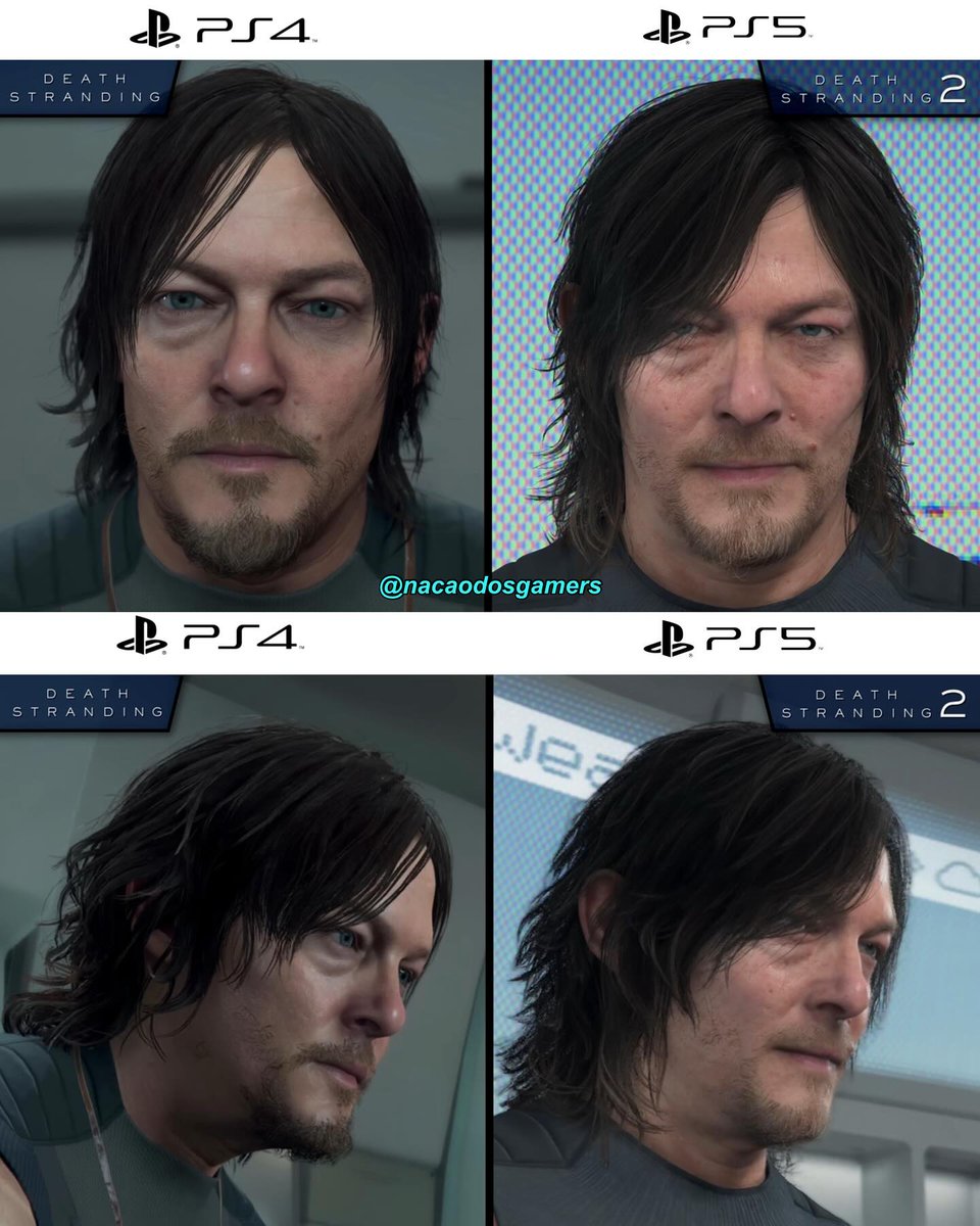Comparação dos gráficos do Death Stranding 1 com o Death Stranding 2.