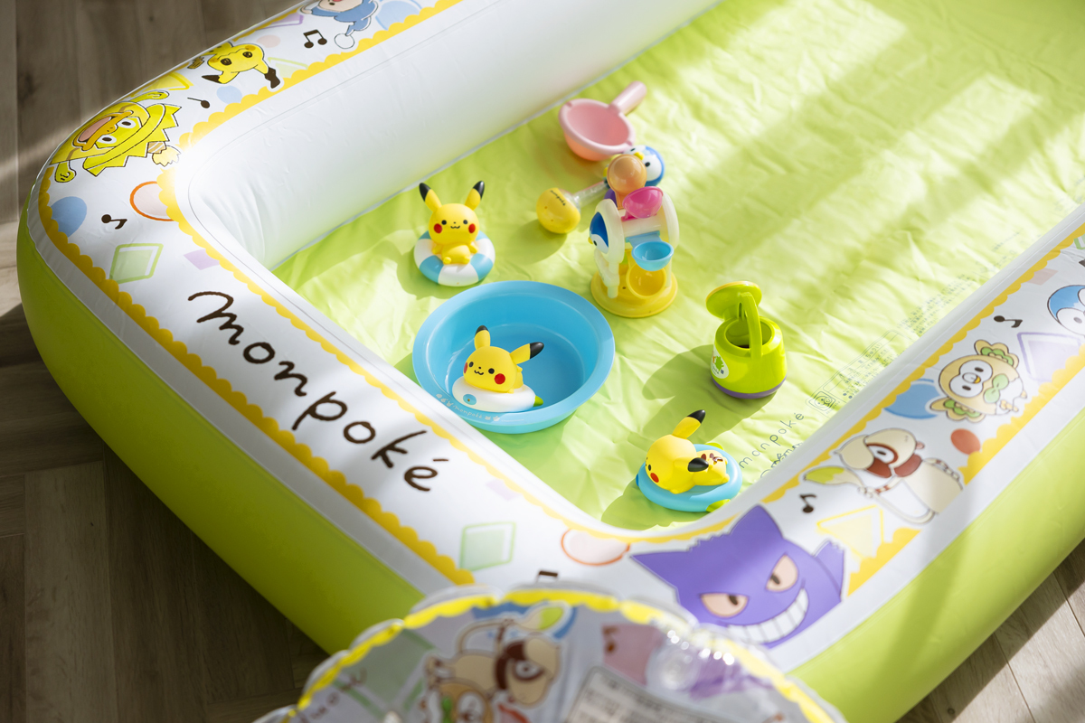 monpoke_jp's tweet image. モンポケでは、夏に大活躍なプールや、水遊びおもちゃを展開中🫧
おもちゃはお風呂でも遊んでも◎

#モンポケ　#ポケモン