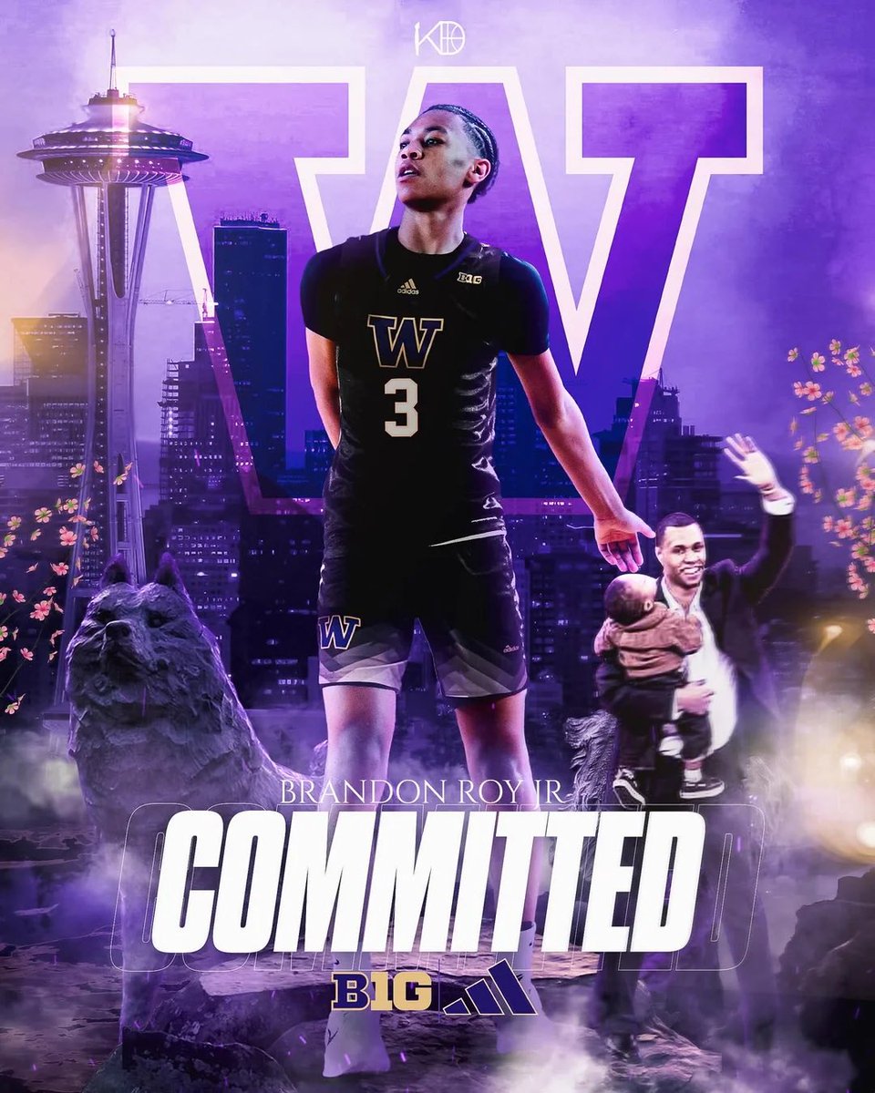 Brandon Roy Jr. has committed to Washington and will wear his father’s retired No. 3 jersey.

Feel old yet?