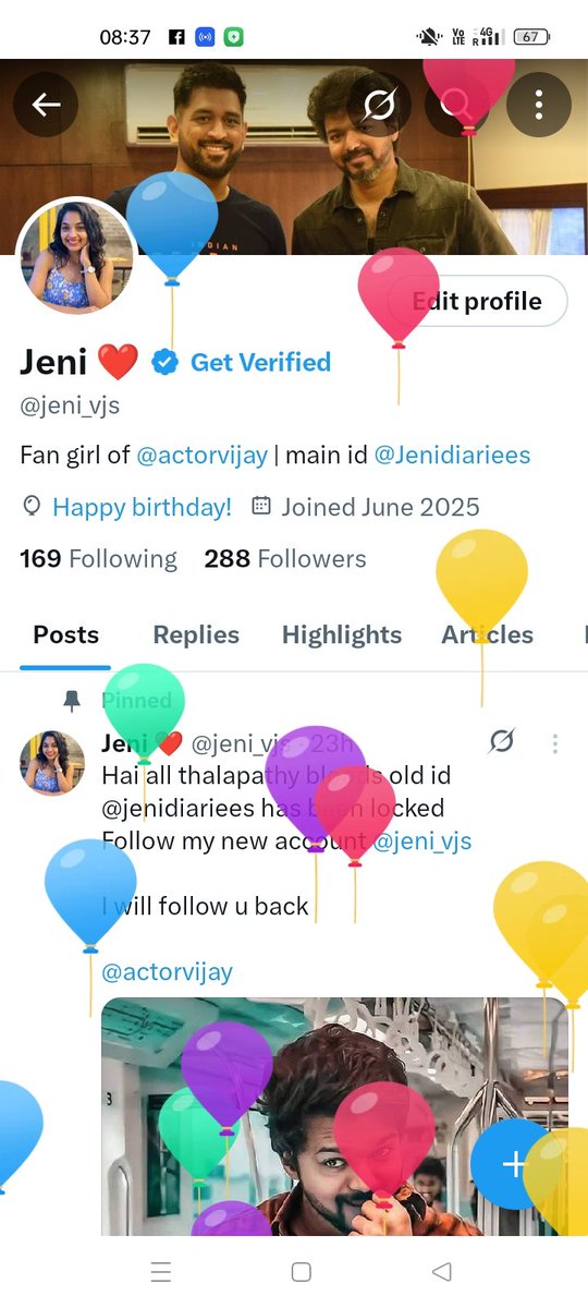 Ballon parukuthu thanks da musk 

This year lot of wishes im very happy 

#hbd