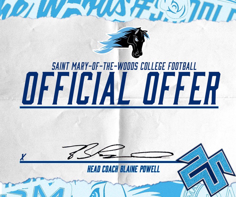 Gavin Smith (@gavin_smith_07) on Twitter photo #AGTG After a great conversation with <a href="/coachpowell91/">🏈Blaine Powell🏈</a> I am blessed to receive an offer from <a href="/SMWCFB/">Saint Mary-of-the-Woods College Football</a> !
<a href="/CCE_Football/">CC Eagles Football</a> #EMAE #AGTG After a great conversation with <a href="/coachpowell91/">🏈Blaine Powell🏈</a> I am blessed to receive an offer from <a href="/SMWCFB/">Saint Mary-of-the-Woods College Football</a> !
<a href="/CCE_Football/">CC Eagles Football</a> #EMAE