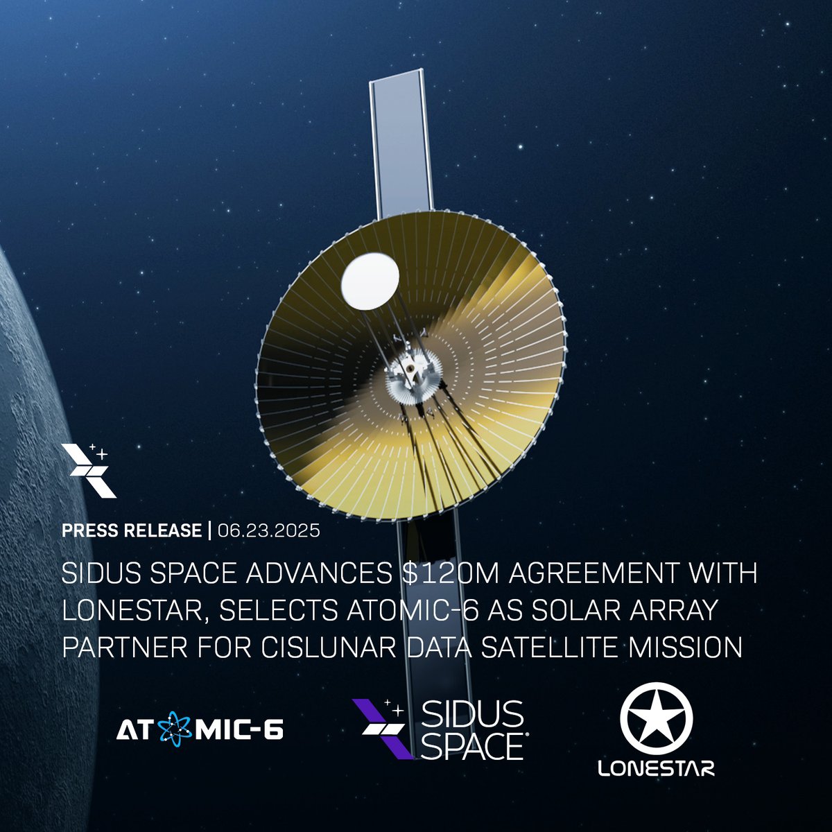 Sidus Space (@sidusspace) on Twitter photo #SidusSpace is scaling as a space and defense technology provider. We've chosen Atomic-6 to power #LizzieSat in our $120M mission with #Lonestar to build the first cislunar data center.
Learn more: lnkd.in/ewjHAWd3
$SIDU #SidusNews #MoonMission #TechInnovation #SidusSpace is scaling as a space and defense technology provider. We've chosen Atomic-6 to power #LizzieSat in our $120M mission with #Lonestar to build the first cislunar data center.
Learn more: lnkd.in/ewjHAWd3
$SIDU #SidusNews #MoonMission #TechInnovation