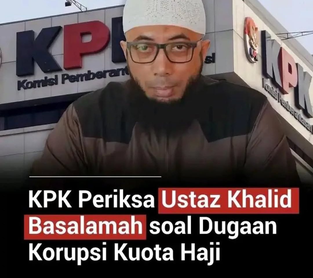 Meluruskan Framing Pemberitaan  Terhadap Ustadz Khalid Basalamah Hafidzhahullah

Slide 1: Judul yang di Framingkan, Harusnya judul yang pas "KPK Konsultasi dengan Ustadz Khalid Basalamah terkait Haji". Bukan "Diperiksa". terlalu jahat media sekarang.