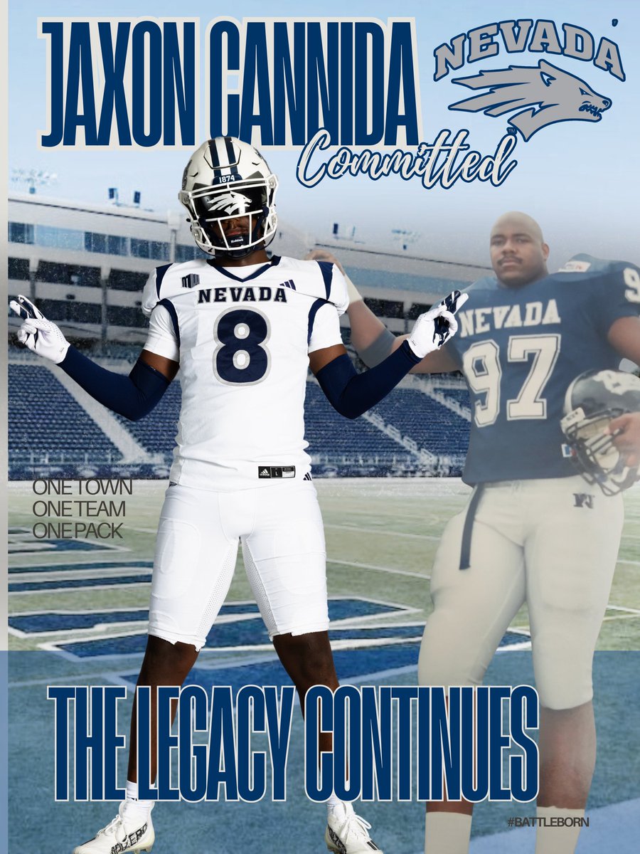 Big Game James (@jcann97) on Twitter photo Again thanks to <a href="/NevadaFootball/">Nevada Football</a> & <a href="/NevadaRecruits/">Nevada FB Recruiting</a> for a great OV! <a href="/EHSMavsFB/">EmersonFB</a> LB <a href="/Jaxoncannida2/">Jaxon Cannida</a> committed to <a href="/NevadaWolfPack/">Nevada Wolf Pack 🐺</a> <a href="/IoaneNoQuestion/">Kane Ioane</a> <a href="/JOHNSON35BOY/">Nico Johnson</a> <a href="/CoachChoateFB/">Jeff Choate</a> <a href="/BJ_Robrtsn/">BJ Robertson</a> thanks for welcoming another Cannida to the Pack! #WeAreNEVADA #nevadawolfpack #BattleBorn Again thanks to <a href="/NevadaFootball/">Nevada Football</a> & <a href="/NevadaRecruits/">Nevada FB Recruiting</a> for a great OV! <a href="/EHSMavsFB/">EmersonFB</a> LB <a href="/Jaxoncannida2/">Jaxon Cannida</a> committed to <a href="/NevadaWolfPack/">Nevada Wolf Pack 🐺</a> <a href="/IoaneNoQuestion/">Kane Ioane</a> <a href="/JOHNSON35BOY/">Nico Johnson</a> <a href="/CoachChoateFB/">Jeff Choate</a> <a href="/BJ_Robrtsn/">BJ Robertson</a> thanks for welcoming another Cannida to the Pack! #WeAreNEVADA #nevadawolfpack #BattleBorn