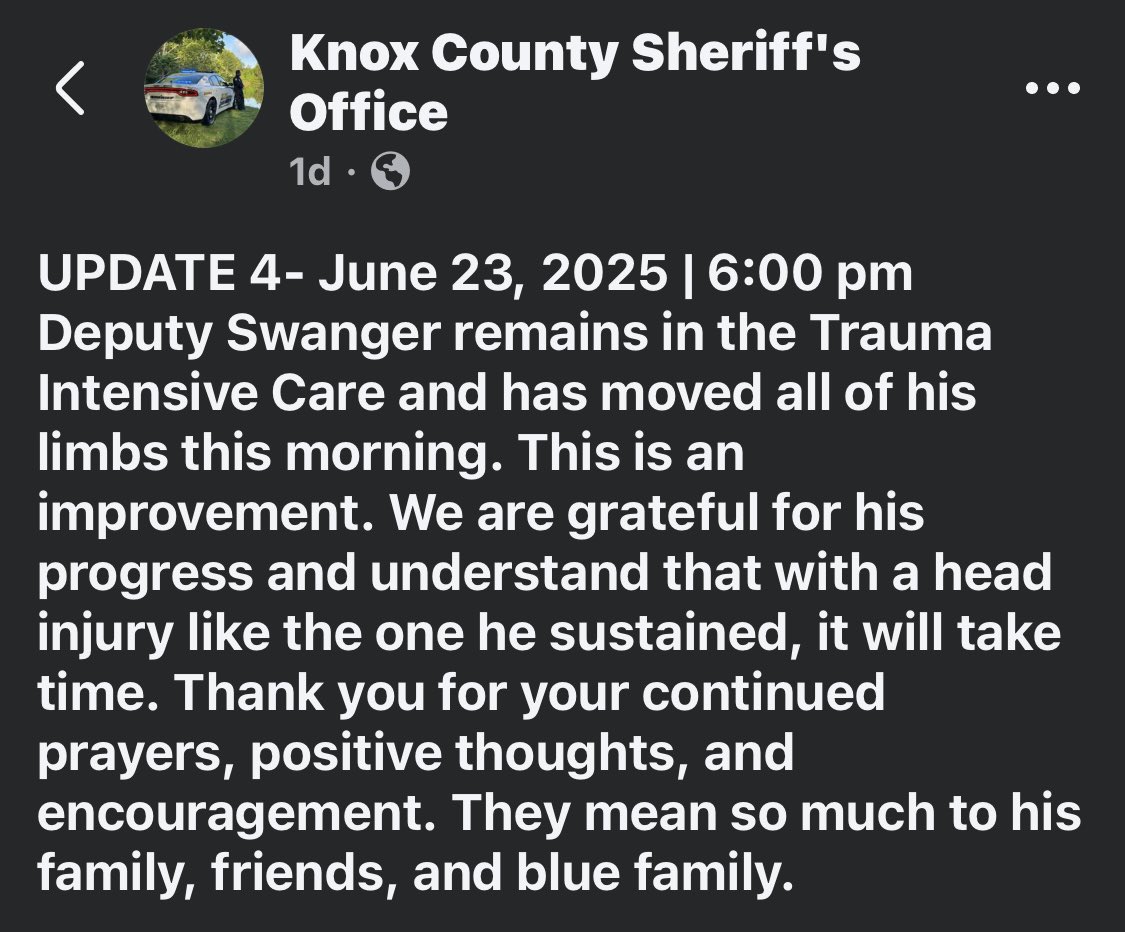 Knox County released this statement this evening at 6:00. Some of you may have seen it, but for those not on Facebook, I cropped the first paragraph for you. #OPLive