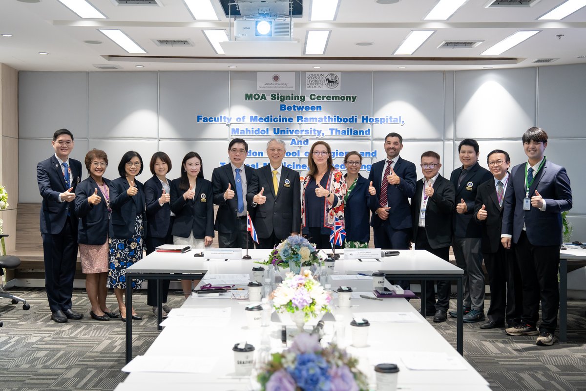 IR_Ramathibodi's tweet image. On June 23, 2025, Ramathibodi signed an MOA with the London School of Hygiene and Tropical Medicine (LSHTM) to boost collaboration in medical and public health education, including opportunities for student exchange and master’s programs. #MahidolUniversity #LSHTM #Ramathibodi