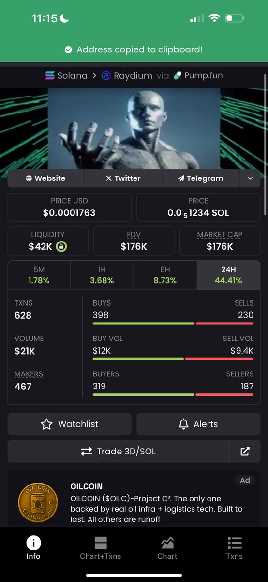 SwingTraderSol's tweet photo. @fuelkek This community on this 5 month old coin is bullish for millions. 9 days in a row now of consistency and they haven’t let up yet. #3D $MAN is making huge waves and headed towards millions quickly.

EQXXWLEoSa3ZKNuFp2TACKH9JVwv259keAJY9aXEqhQU https://t.co/2iYElN95VB