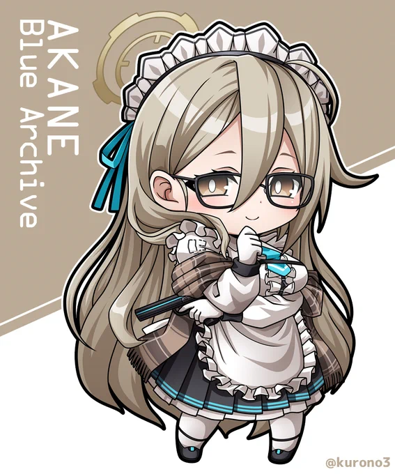 前に描いたアカネ、カンナ、コハル。 #ブルアカ #デフォルメ