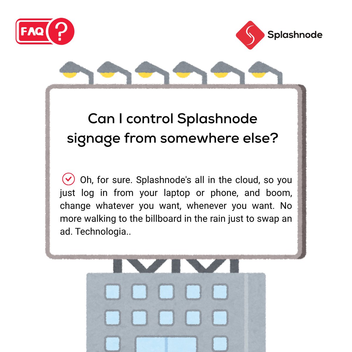 splashnode's tweet photo. Splashnode is 100% cloud-based; update your signage from anywhere, anytime. No more rainy trips to the billboard
#splashnode #signagesoftware #Nepal #cloud https://t.co/52r2oWyYVj