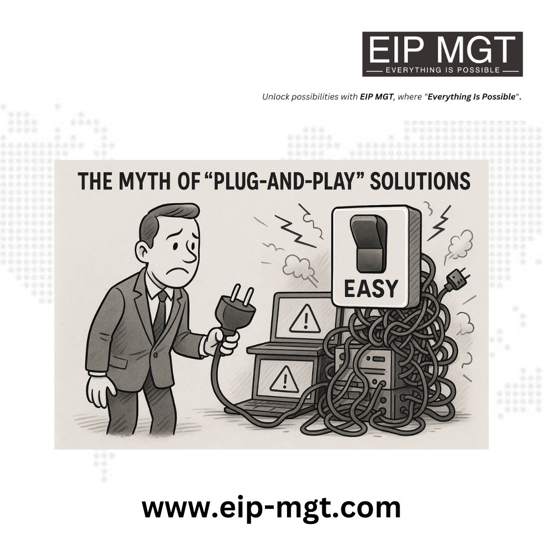 eipmgt's tweet image. The Myth of “Plug-and-Play” Solutions
tinyurl.com/yc6277m2
#EIPMGT #EverythingIsPossible #TechImplementation #HospitalityReality #NoShortcuts