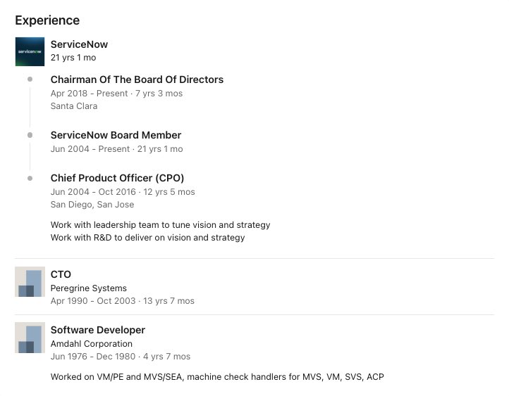 anshulbhide's tweet image. Frank Luddy, founder of ServiceNow, has one of corporate America’s greatest comeback stories. At 48 he was CTO of Peregrine Systems; his net worth, about $35 million, was tied to the company’s shares. When Peregrine collapsed overnight, he lost almost everything.
One year before…