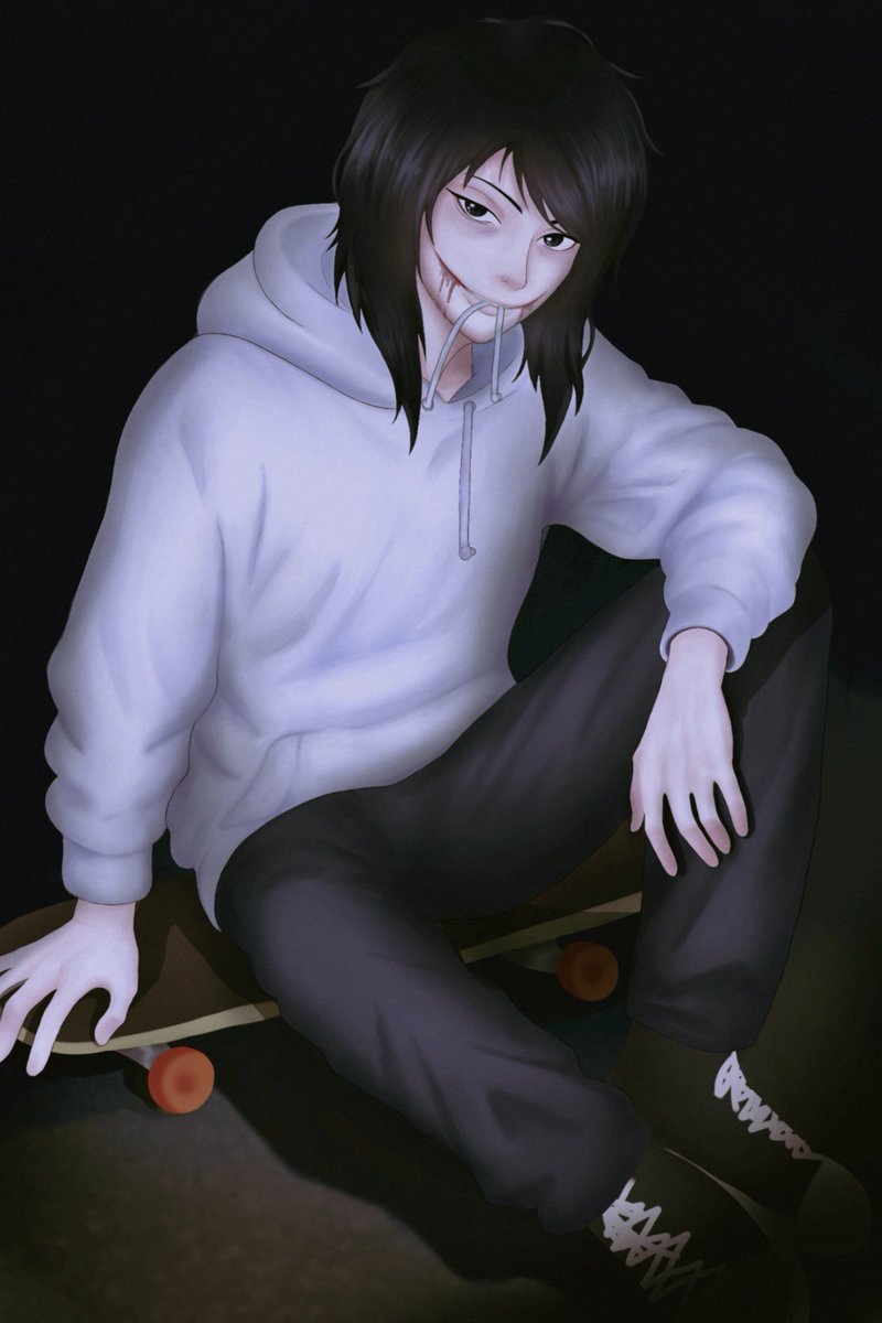 Jeff the killer, our og fine shyt 🙂‍↕️
.
.
#DigitalArtist #digitalart #creepypasta
