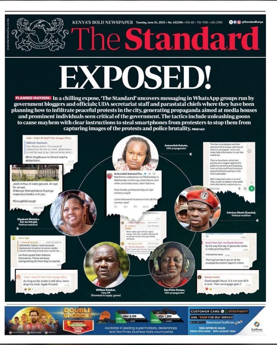 Ruto, and his goons are desperate. His regime murdered innocent youth and he is now hiring criminals to confront peaceful protestors who want to mark the day. We are going to the streets to honour our fallen comrades, demand justice and seek compensation. #Justice4OurMashujaa