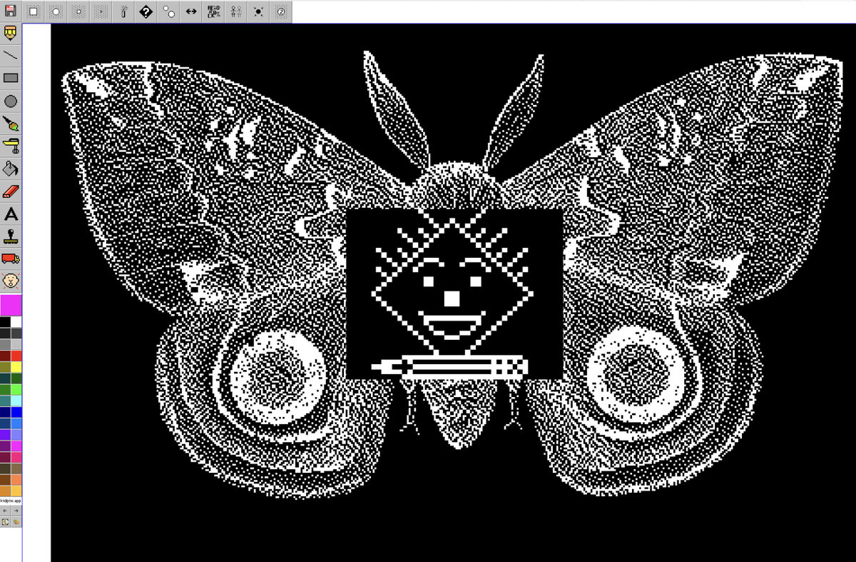 millmono_'s tweet photo. The bitmap transition graphic on Kidpix is divine. I adore these little graphics that go completely unnoticed. https://t.co/CGufcx67bj