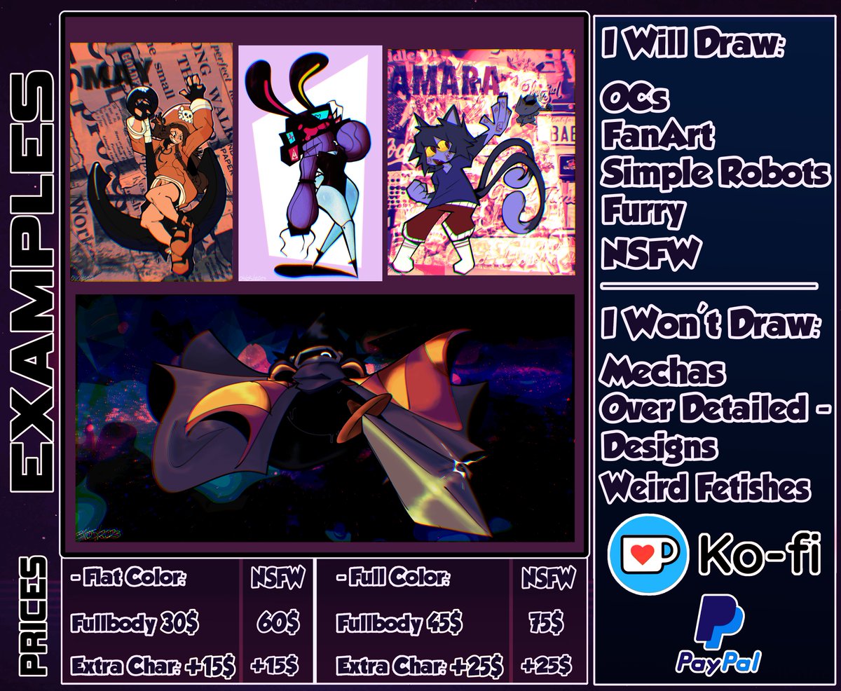 GoldenDiossito's tweet photo. ✨Commissions Open - Thread✨

◉ You can DM me both in here and on Discord: GoldenDiossito  

◉ Prices on the first image and more specific examples of my work will be posted down as a thread!

◉ I accept PayPal &amp; Ko-Fi: https://t.co/8gFsRVsOw6 https://t.co/5ZE7ui0AH3