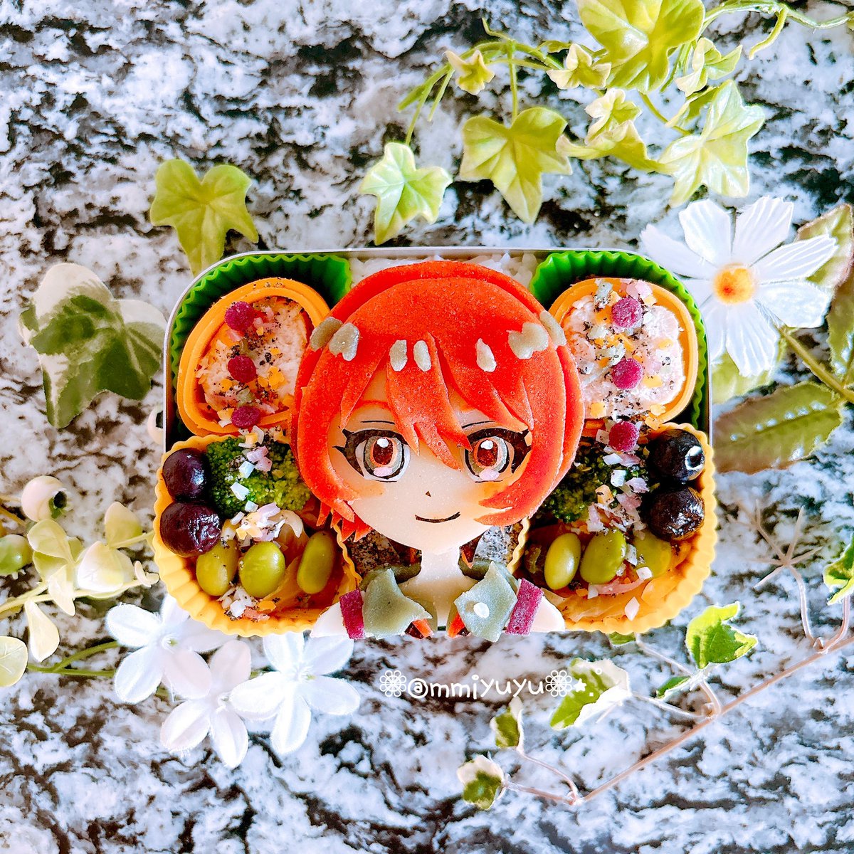 『機動戦士Gundam GQuuuuuuX』
マチュ作ったよ🍳

🤖🚀

無添加デコ弁🍙
（着色料・添加物・砂糖不使用）

#ジークアクス #ガンダム #キャラ弁 #アニメ