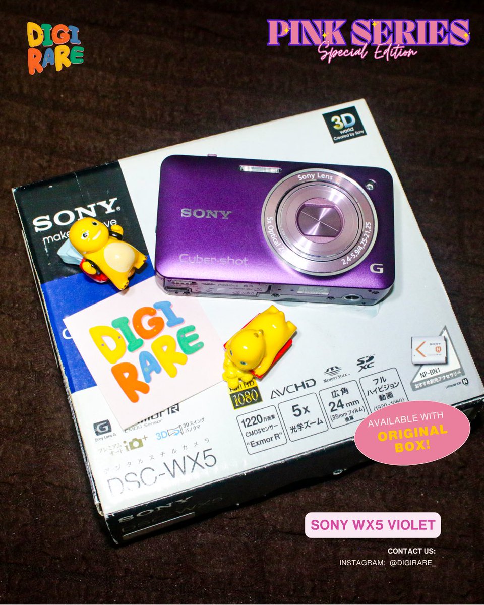 digirare_'s tweet photo. Available DIGICAM💗
✨SONY WX5✨
Rare item, warna ini jarang banget ada di Indo!

BISA CO DI OREN, atau COD daerah JAKSEL, BINTARO, CIPUTAT YEAH🫶🏻🫶🏻

Info lainnya DM aja!!
IG: DIGIRARE_

HATI-HATI PENIPUAN ‼️

#digicam #digirare #zonadigirare #zonajajan #62digi #zonauang️ #zonadigicam
