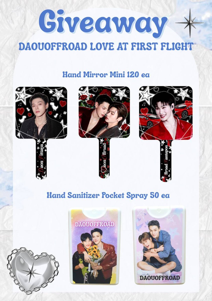 ❤︎ 𝐔𝐩𝐝𝐚𝐭𝐞  𝐆𝐢𝐯𝐞𝐚𝐰𝐚𝐲 ❤︎

❤︎ 𝐇𝐚𝐧𝐝 𝐌𝐢𝐫𝐫𝐨𝐫 𝐌𝐢𝐧𝐢 𝟏𝟐𝟎 𝐞𝐚 ❤︎

❤︎ 𝐇𝐚𝐧𝐝 𝐒𝐚𝐧𝐢𝐭𝐢𝐳𝐞𝐫 𝐏𝐨𝐜𝐤𝐞𝐭 𝐒𝐩𝐫𝐚𝐲 𝟓𝟎 𝐞𝐚❤︎

🗓 𝟏𝟗𝐭𝐡 𝐉𝐮𝐥𝐲 𝟐𝟎𝟐𝟓 ❤︎
📍  𝐓𝐡𝐮𝐧𝐝𝐞𝐫 𝐃𝐨𝐦𝐞 ❤︎

❤︎ แวะมารับน้องๆกันเยอะๆน้าา ❤︎
