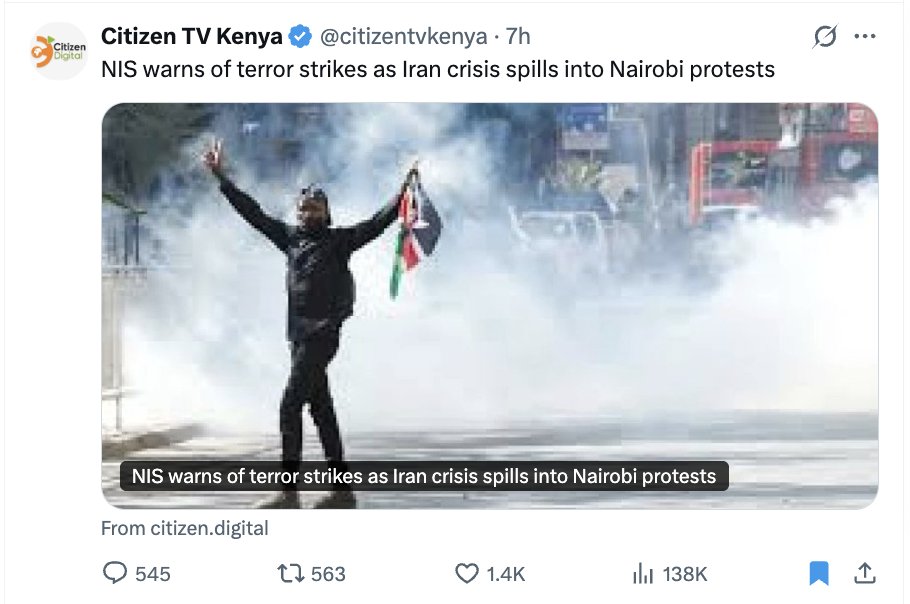 Warning. Stop watching Citizen TV now, too many Psyops to sell fear. They fear millions are attending #SiriNiNumbers