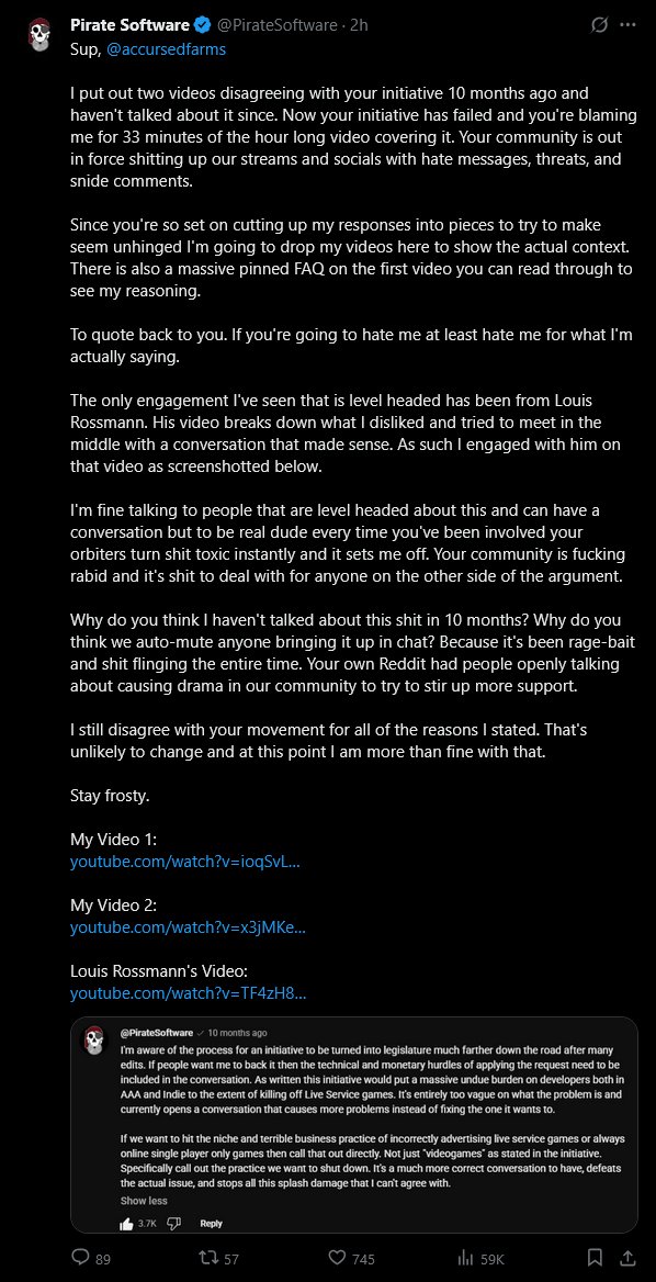 Hey <a href="/PirateSoftware/">Pirate Software</a> why did you delete this tweet? You realized too late it makes you look more like a fucking moron?