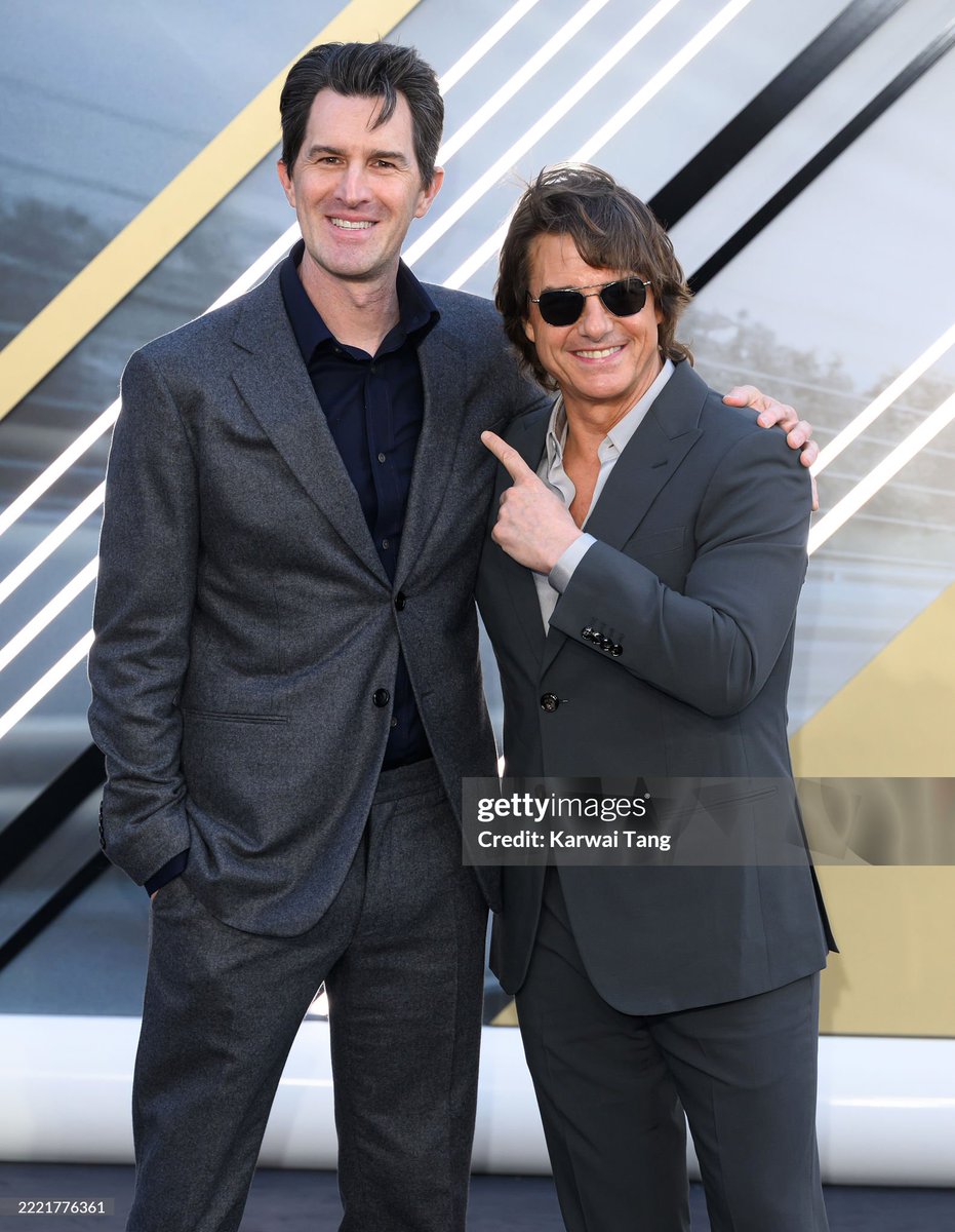 Joseph Kosinski and Tom Cruise reunited at the premiere of ‘F1’ in London (June 23, 2025)