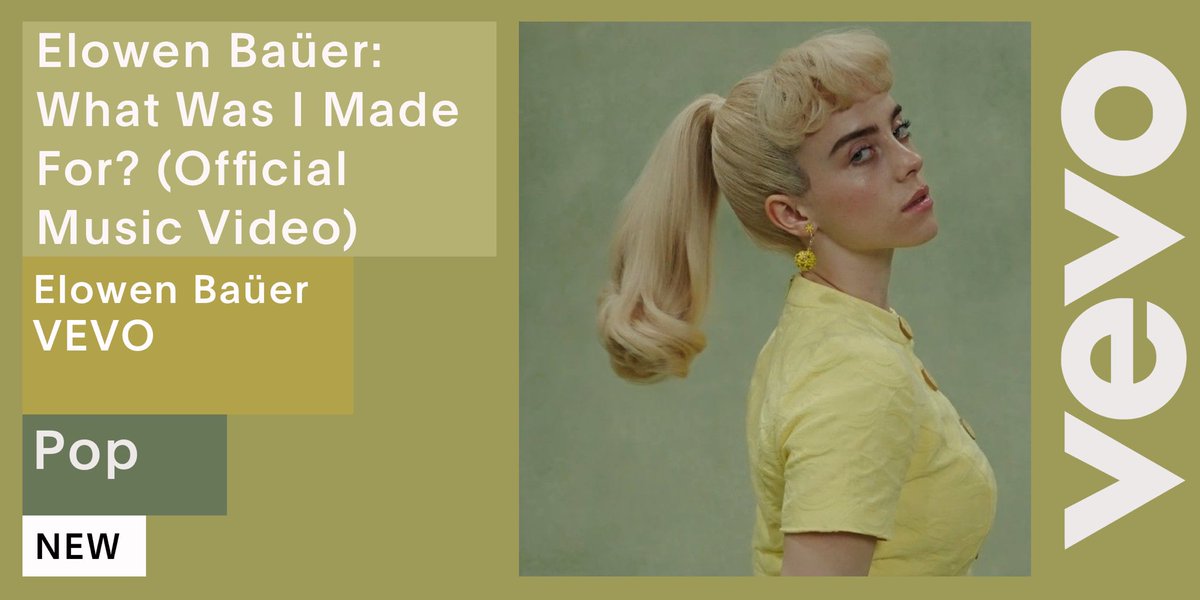 🔉 #VEVOStudiosRP › 𝗣𝗢𝗣 Music

New 𝗘𝗹𝗼𝘄𝗲𝗻 𝗕𝗮𝘂̈𝗲𝗿's entrance: What Was I Made For? (Official Music Video). #WhatWasIMadeForRP